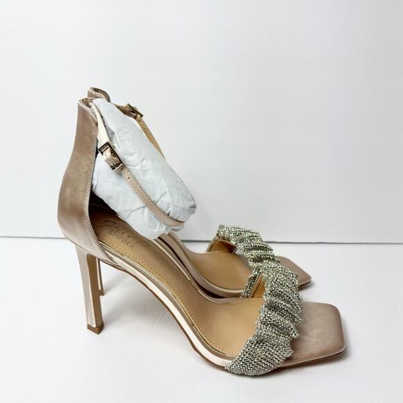 JEWEL BADGLEY MISCHKA RIDLEY WOMEN HEELS SIZE 9 BRAND NEW WITH BOX CHAMPAGNE - Picture 11 of 11